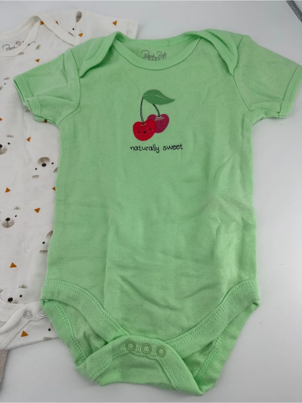 Rene Rofe Baby 6-9 Months Bodysuits Cotton Short Sleeve Underclothes Set 4 Lot
